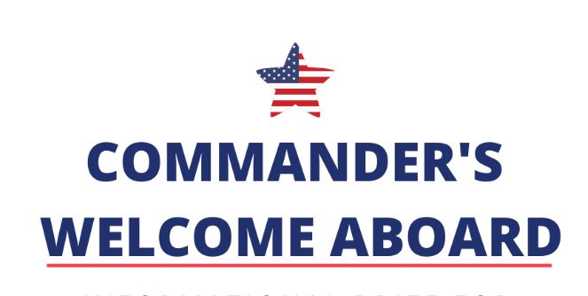 COMMANDER'S WELCOME ABOARD BRIEF